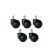 Deslizadores para sillas de oficina para suelos duros (set de 5) | Silenciosos y respetuosos con el suelo | Pin de 11 mm | Estilo patinador