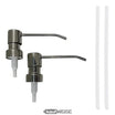 2x jabón bomba dosificadora bomba LARGA de acero inoxidable 2x cabezal de bomba accesorio dispensador
