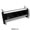 Bachmann DESK 2 enchufe de mesa (triple Schuko) | perfil de aluminio | incluye fijación | hecho en Alemania