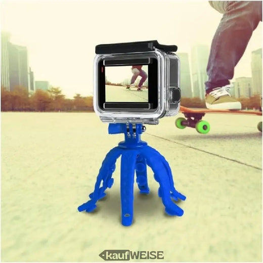 Celly Squiddy Soporte flexible y práctico para el cuello | Trípode con ventosas | Universal | Azul