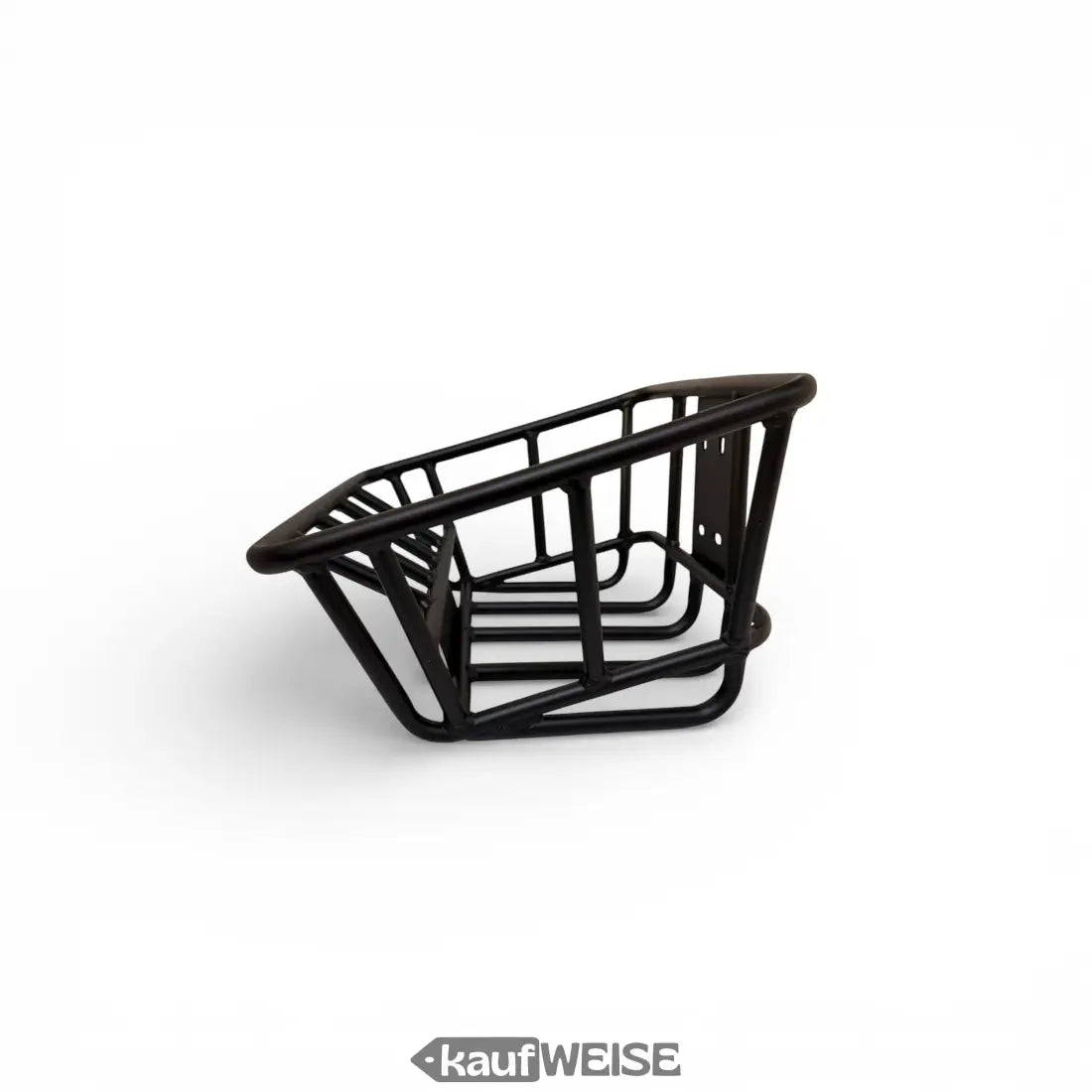 Robuster schwarzer Matt-Metallkorb 35x30x20 cm für E-Scooter & Fahrrad, Front- & Heckmontage