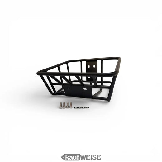 E-Scooter y bicicleta cesta de metal (35x30x20 cm) | Negro mate | Incluye set de montaje | Cesta delantera y trasera más resistente