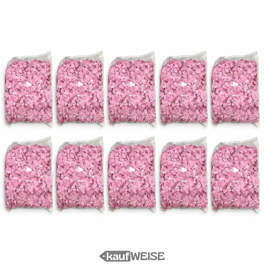 10 bolsas de confeti de papel rosa, de 100 g cada una