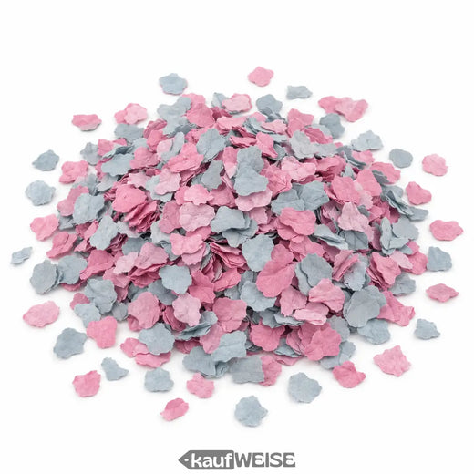 Confeti de papel para baby shower y revelación de género – Rosa, azul claro o mix