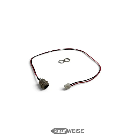 Toma de carga con cable para hoverboard / patinete eléctrico | Cableado de 2 polos, conector redondo de 3 pines | 44 cm | Incl. tuerca y arandela