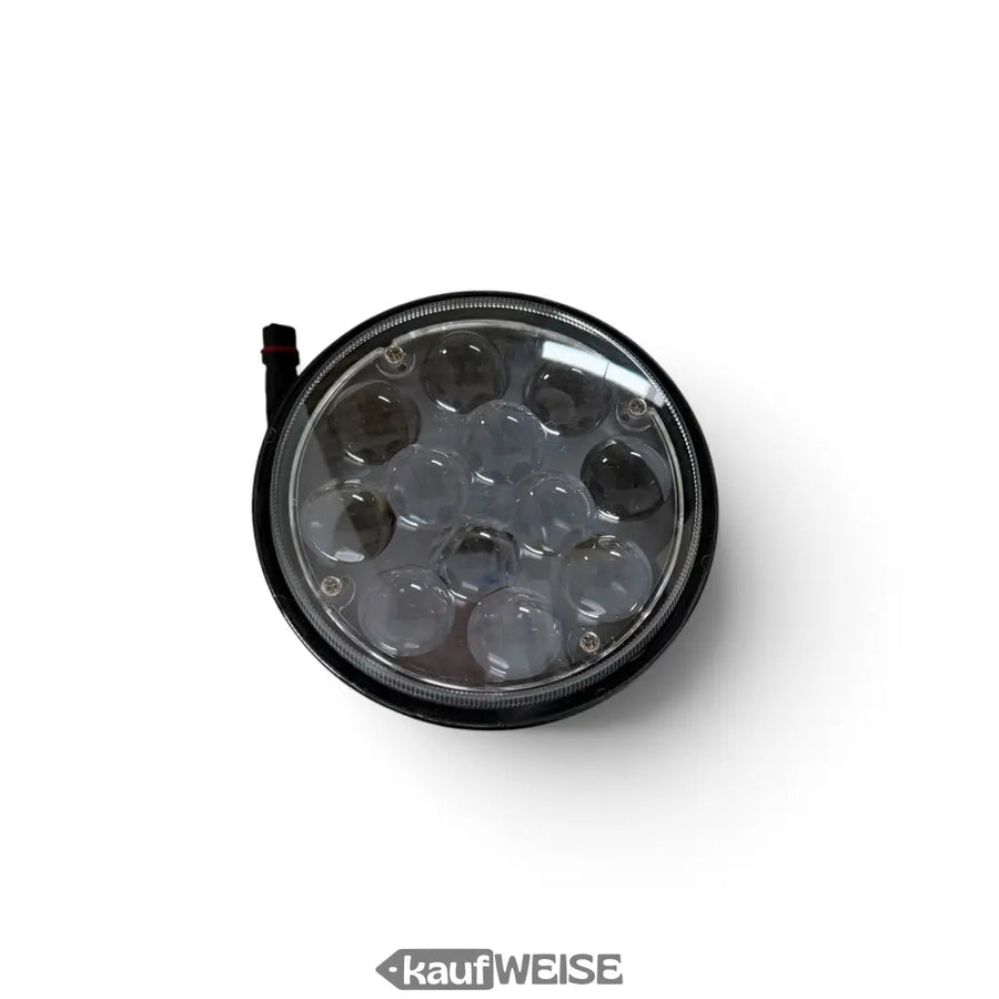 LED-Rundscheinwerfer mit 12 LEDs und 2-Pin-Rundstecker, Frontansicht