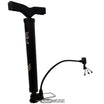 LeiPoS mini bomba de pie para bicicleta portátil en negro | plegable y extensible (33-52 cm) | incluye 3 adaptadores | bomba de aire compacta
