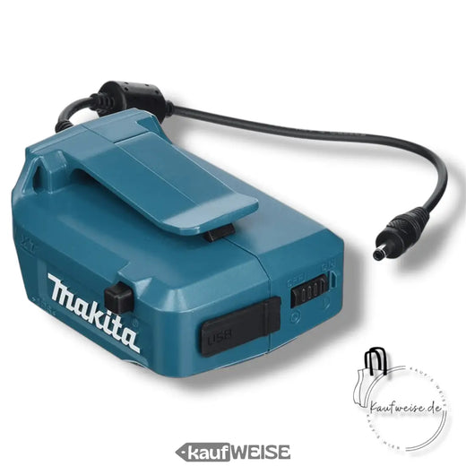 Adaptador USB Makita LXT (14,4V/18V) – Batería como power bank | 2 puertos de carga de 2,1A | ADP05 | abierto, sin usar