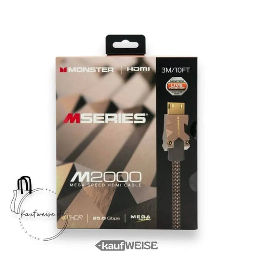 Monster M2000 Ultra HD Cable HDMI (3m) | 4K a 60Hz HDR10+ | Alta velocidad 25 Gbps | Conexión V-Grip™