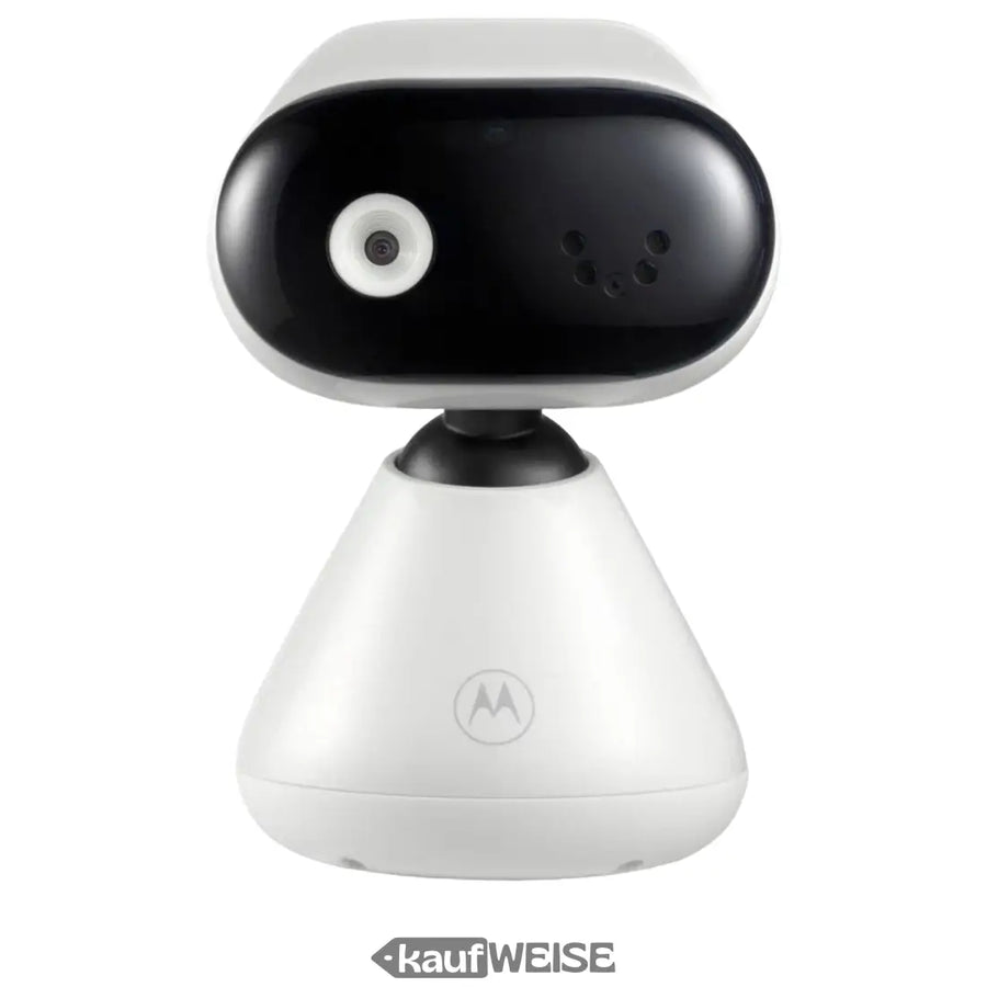Weiße und schwarze Zusatzkamera für Video Babyphone mit Nachtsicht und Schwenkfunktion
