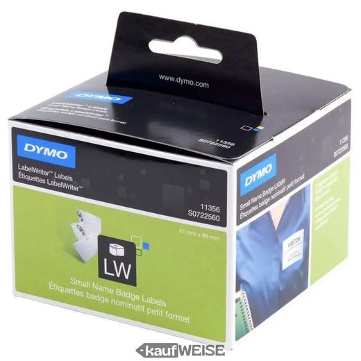 Dymo originales etiquetas de nombre con adhesivo 11356 (S0722560) | 300 uds./rollo | Para LabelWriter 450, 4XL, etc.