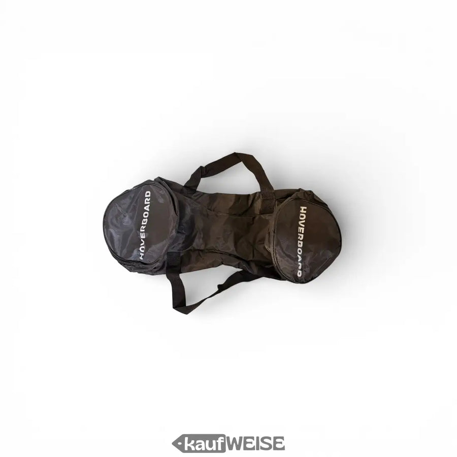 Schwarze Hoverboard-Tragetasche mit weißem Hoverboard-Print an beiden Enden