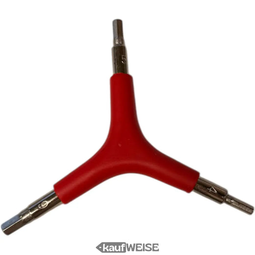 Llave Allen de seguridad Urban Armor para frenos en Y (4 / 5 / 6 mm) | Roja | Herramienta hexagonal interior de 3 vías