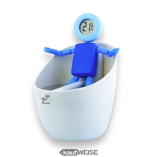 Waterboy Termómetro y reloj | Sin batería con propulsión por agua | Objeto de diseño sostenible