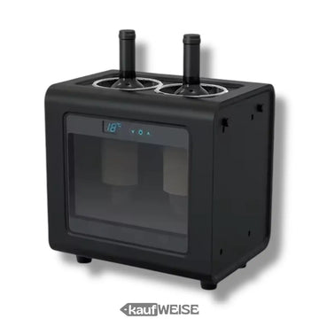 Enfriador eléctrico de vino para 2 botellas – LED y táctil | Rango de temperatura de 7-18 °C